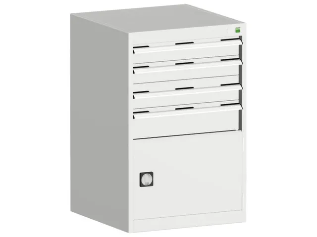 ladekast HxBxD 1000x650x650mm 4laden romp RAL7035 front RAL7035