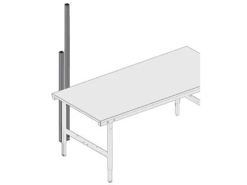 onderstel,v. paktafel,HxBxD 1770x40x40mm,schroefbaar,stalen buis