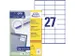 Étiquettes Avery ILC 70x32mm blanches 100 flles, 27 et. par flle