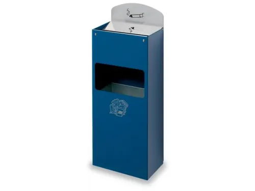 Combi-Asbak 500X200X125Mm Achterwand Verzinkt Plaatstaal Blauw