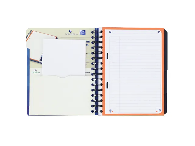 Projectboek Oxford A5+ Scribzee 6-gaats Lijn 120vel Blauw