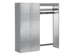locker met kapstok,HxBxD 1950x1850x480mm,romp RAL7016,front RAL7016