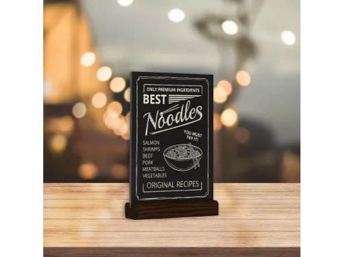 Europel Krijtbord Tafelmodel A5 Staand Zwart