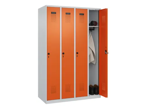 locker,HxBxD 1850x1200x500mm,4vak,vak B 300mm,draaigrendel