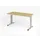 bureau,HxBxD 650-850x1400x670mm,blad eiken,C-voet zilverkleurig