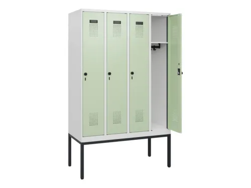schoollocker,HxBxD 1950x1200x500mm,4vak,vak B 300mm,draaigrendel