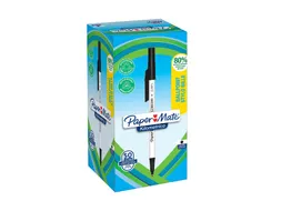 Balpen Paper Mate Kilometrico Recycled medium zwart