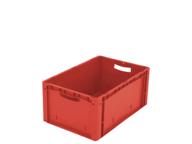Euronorm Stapelkrat Pp 270x600x400mm Wanden/bodem Gesloten Rood 55l