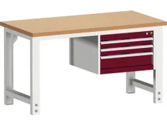 werkbank,HxBxD 740-1140x1500x750mm,beukenblad,draagverm. 1500kg