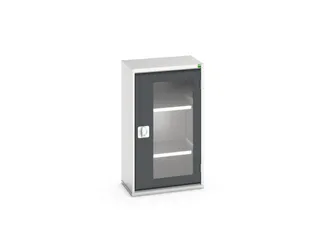 vitrinekast,HxBxD 900x525x350mm,2xStalen bodem,romp RAL7035 - 1