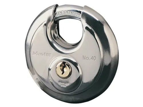 Hangslot MasterLock discus versterkte beugel RVS 70mm