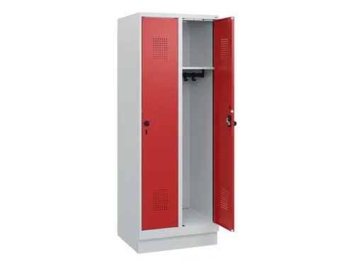 schoollocker,HxBxD 1630x600x500mm,2vak,vak B 300mm,draaigrendel,sokkel
