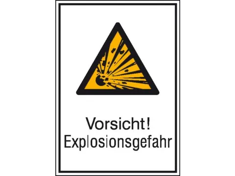 waarschuwings-combibord,v. binnen/buiten,Pas op! Explosiegevaar