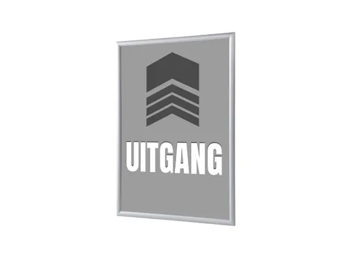 Kliklijst A1 complete set met print "UITGANG" Grijs