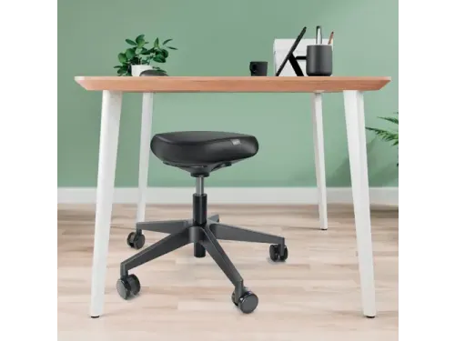 Zitkruk Leitz Ergo met wieltjes en comfortzitting 600x460x600mm zwart