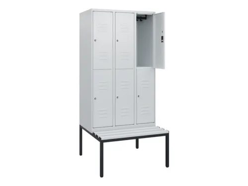 Dubbeldekse dekenkist,HxBxD 1950x900x815mm,3x2vak.,vak B 300mm