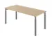 bureau,HxBxD 680-820x1800x800mm,blad eiken,4voeten grafiet,ronde buis