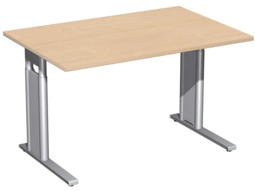 Bureau C-Poot Hxbxd 680-800x1200x800mm Decor Beuken Zilverkleurig