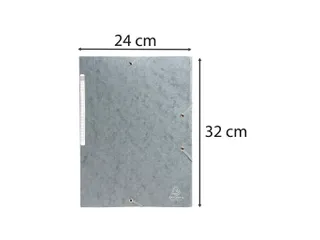 Elastomappen A4 glanskarton 3 kleppen monobloc-Grijs - 8