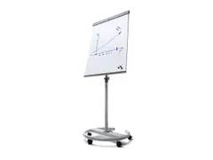 Mobiele Flipchart Vario met ronde stalen voet en wielen