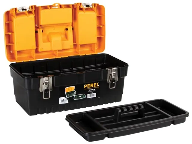 Boîte à outils à fermeture métallique 413x212x186mm