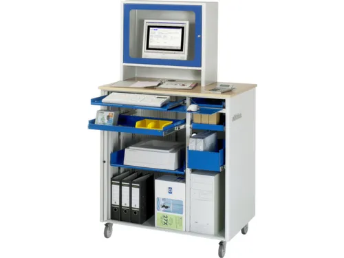 pc-kast,HxBxD 1810x1030x660mm,monitorvak,toetsenbord-/muisblad