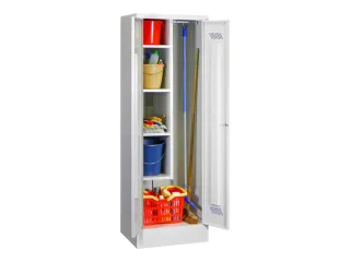Schoonmaakkast HxBxD 1850x600x500mm Klink Sokkel RAL7035 Front RAL7035 - 2