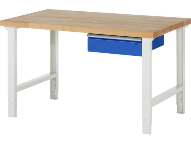 werkbank,HxBxD 790-1140x1500x900mm,beukblad,draagverm. 750kg,4voeten