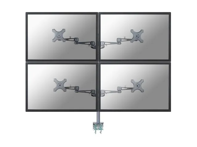 Bureausteun Neomounts Ad 935 d 4 10-27 Inch Zilver 4 Schermen