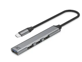 Hub ACT USB-C 3x USB-A 2.0 en 1x USB-A 3.0 - 1