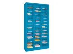 Post-/sorteerkast,HxBxD 1950x1000x400mm,3x13vakken,RAL5012