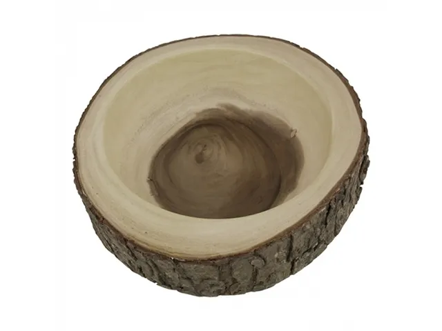 Emga Serveerkom Boomstronk rond Hout Ø20cm