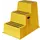 opstapje,bordes H 700mm,3treden m. antislipmatten,HDPE,geel