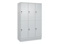 dubbeldekse locker,HxBxD 1950x1200x500mm,3x2vak.,vak B 400mm