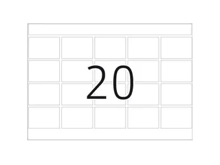 Drukkerij Etiketten DP1 22x32mm wit 5000 Stuks - 2