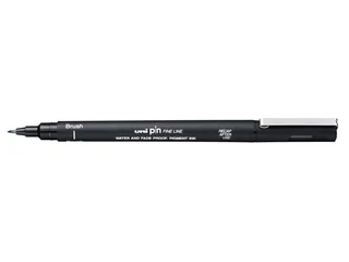 Fineliner Uni-ball Pin brush fijn zwart - 1