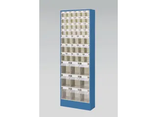 Transparante Magazijnbakken 48Bakken Abs-Kunststof Corpus Ral5007 - 2
