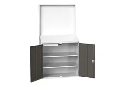 lessenaarkast achterwand 2000x1050x550mm 2 legbord/1lade RAL7016
