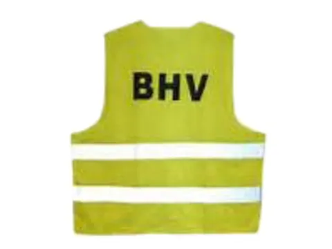 Veiligheidsvest Leina met opdruk "BHV " geel