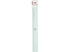 M+R Plastic lineaal grijs - ophangetui 40 cm