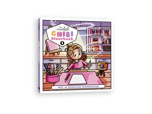 Kleurboek 1 CreaChick Chibi 40 kleurplaten