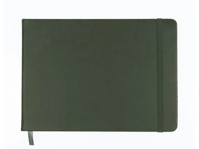 Schetsboek Kangaro A5 landscape forest green PU HC 80 vel 140gr roomwi