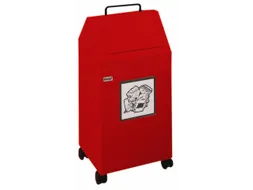 Afvalverzamelaar Vuurremmend 1X45 Liter 710X330X310Mm Rood
