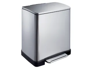 Afvalbak Pedaalemmer Rechthoekig 20 Liter Mat Rvs - 1