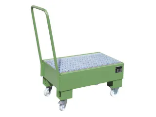 verrijdbare opvangbak,v. 2x60l vat,opvangvol. 61l,HxBxD 1075x500x940mm - 2