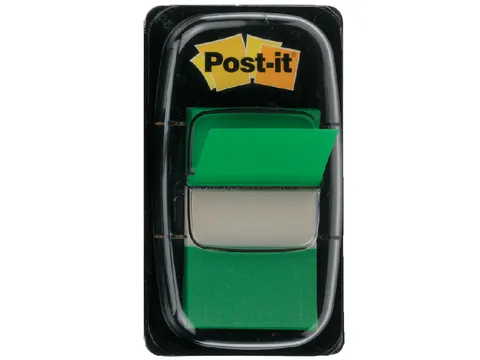 Indextabs 3M Post-it 680 25.4x43.2mm groen