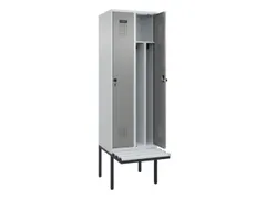 locker met bank,voor scheiding van kleding,HxBxD 2120x600x815mm,2vak