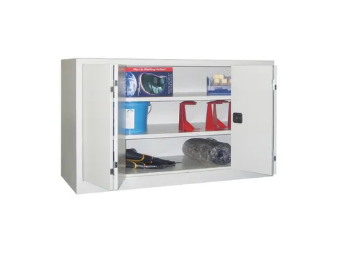 Ruime Vouwdeurkast 1000x1500x400mm 2legborden Ral7035 Front Ral7035