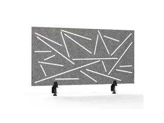 Akoestisch Bureaupaneel met patroon uitsnede 60x120cm Grijs - 5
