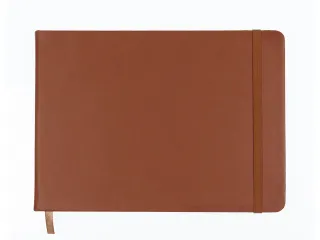 Schetsboek Kangaro A5 landscape cognac PU HC 80 vel 140gr roomwit met - 5